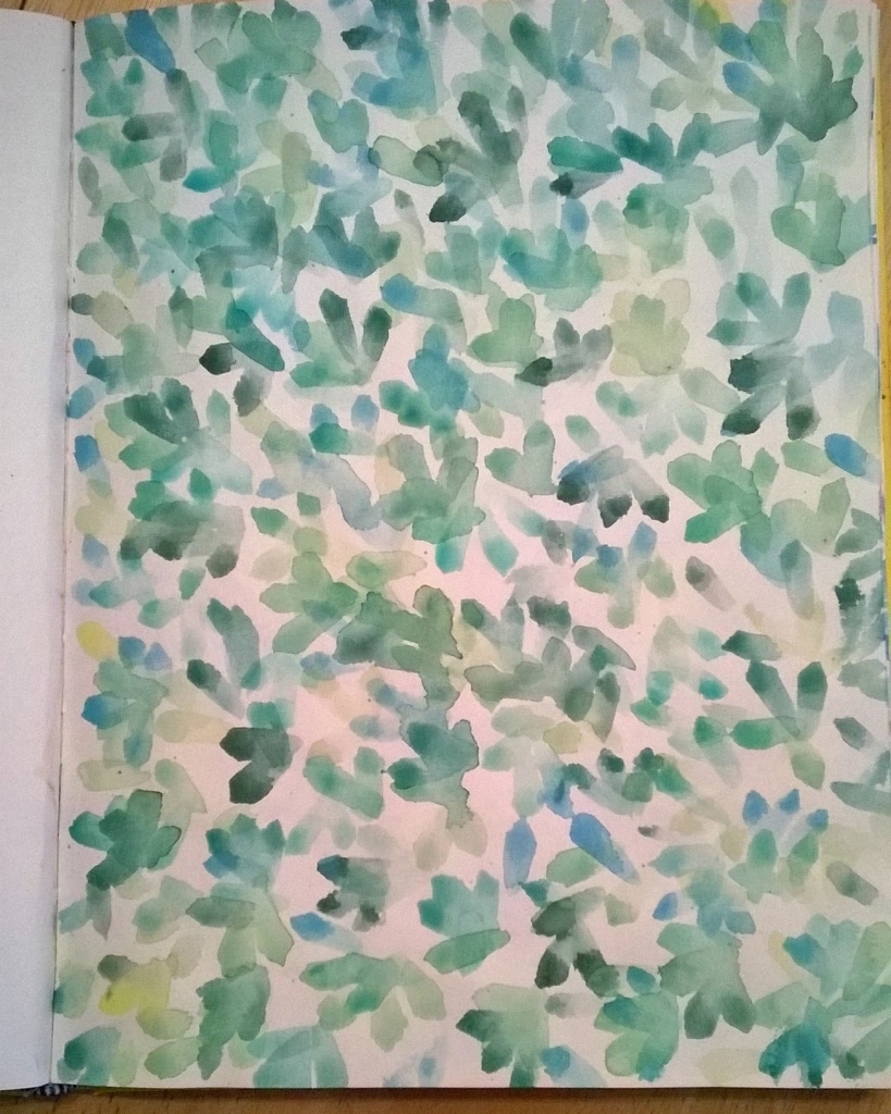 Green leaves - watercolor, Cynthia Maniglia 2015